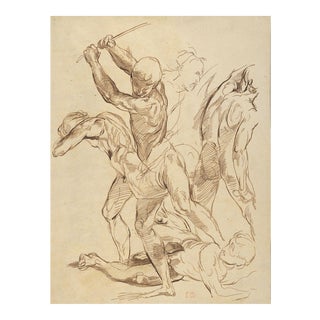 Eugène Delacroix, Combat of Naked Men, Serigraph For Sale