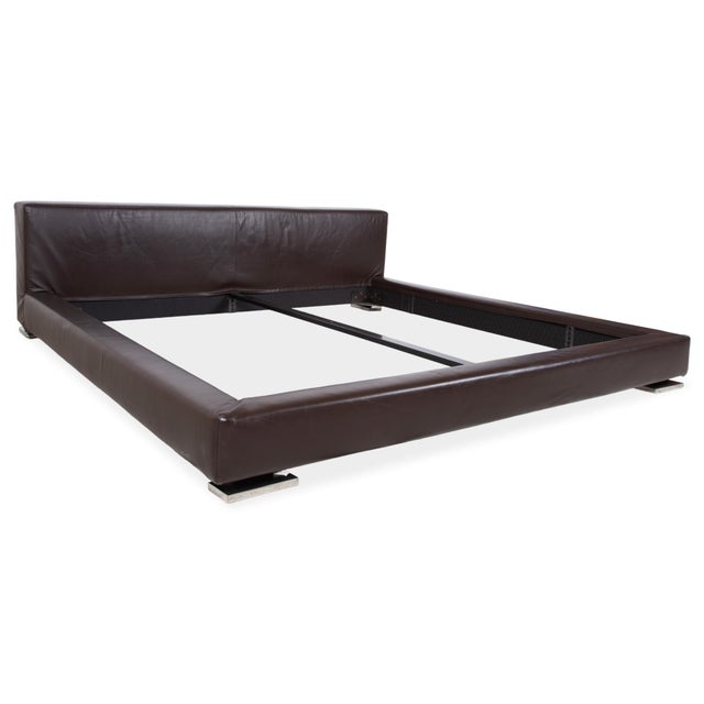 Moore Bed in Brown Leather from Minotti For Sale - Image 12 of 12