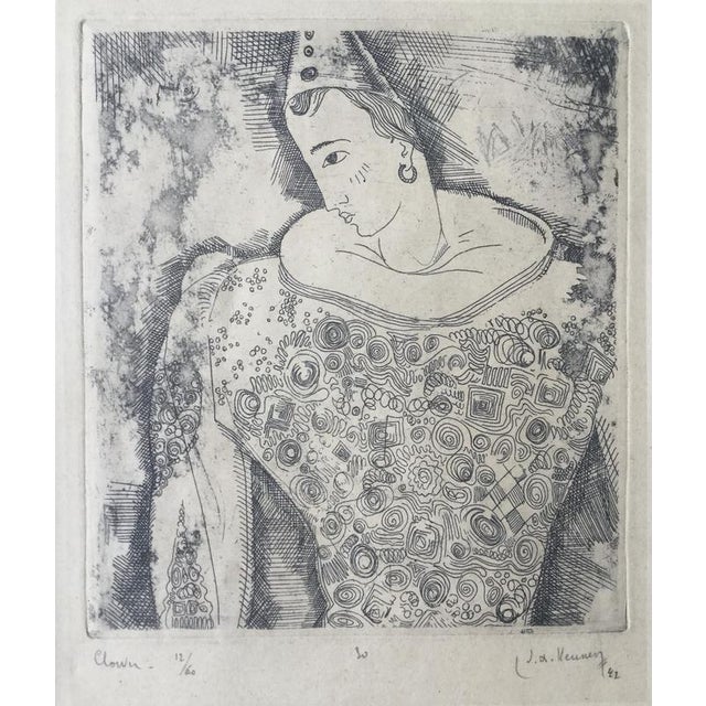 Alexis Keunen, Clown, 1942, Etching For Sale - Image 7 of 7