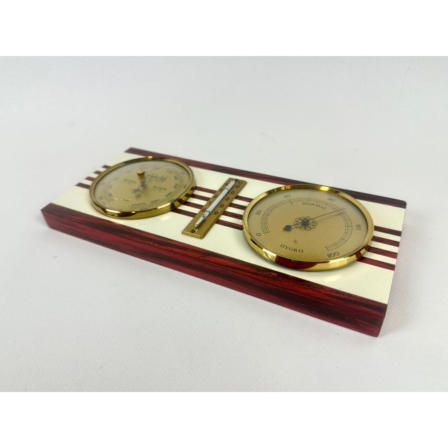 Gold Mid-Century German Weather Station, 1980s For Sale - Image 8 of 11