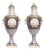 20th Century Ceramic Amphoras in White and Blue, Italy, Set of 2 For Sale