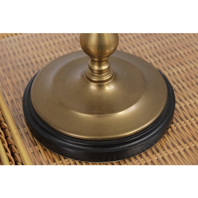 Visual Comfort 1990s Visual Comfort Brass Base Candlestick Lamps - a Pair For Sale - Image 4 of 12