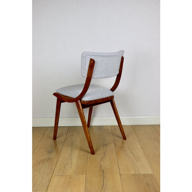 1970s Skoczek Chair in Light Grey Boucle, 1970s For Sale - Image 5 of 12
