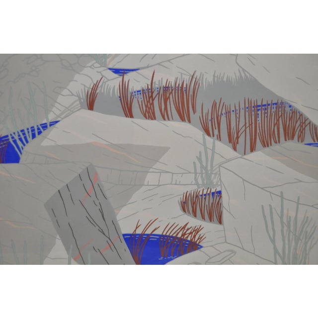 Modern Jeffrey Long (American, 20th C.) "Indian Wells" Original Gouache Painting C.1983 For Sale - Image 3 of 6