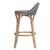 2020s Tobias 24.5 in. Seat Height Outdoor Rattan and Metal Low Back Counter Stool, Gray/White Dot / Natural Rattan Frame For Sale - Image 5 of 8