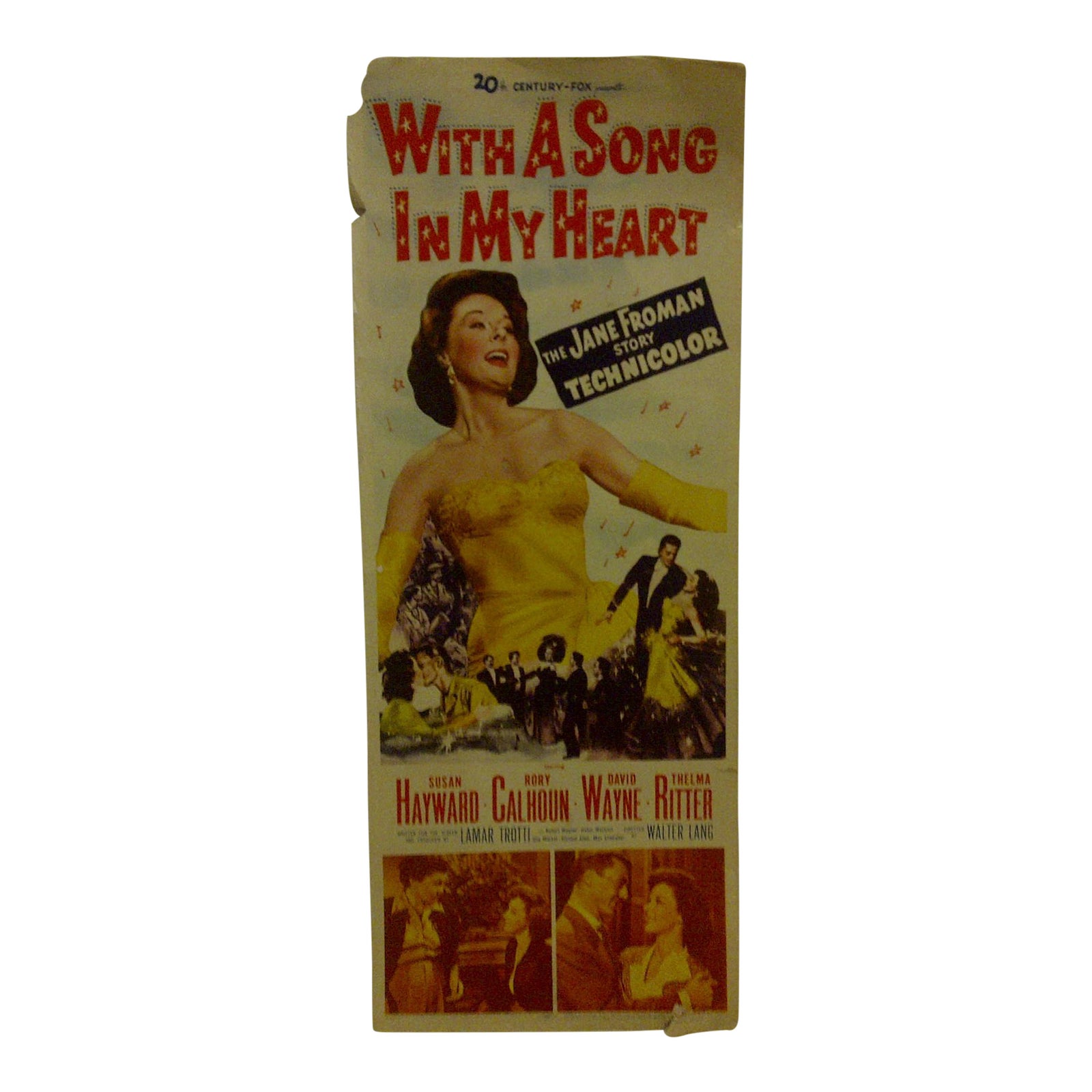Vintage With A Song In My Heart 1952 Movie Poster