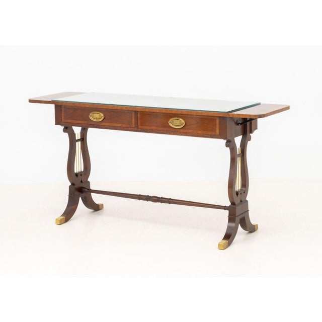 Wood Baker Furniture Mahogany Sofa Table For Sale - Image 7 of 12