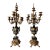 Antique Brevettato Six Candle Candelabra in the French Empire Style Made of Bronze and Marble, C. Early 20th Century - A Pair For Sale