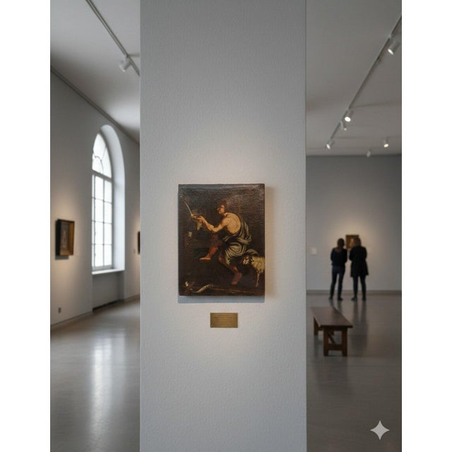 St. John the Baptist, Oil on Canvas, 17th-18th Century For Sale - Image 3 of 13