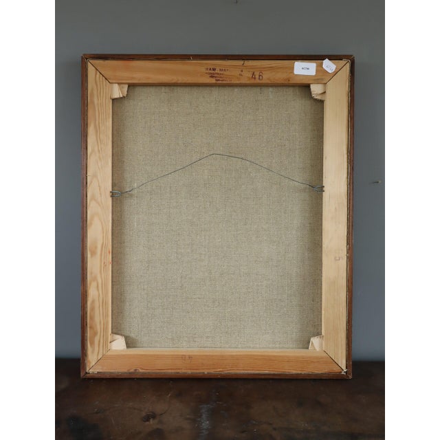 1979 Modernist 'Between Presences' Vintage Original Swedish Figurative Oil Painting, Framed For Sale - Image 12 of 12