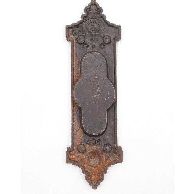 Victorian Antique Victorian Cast Iron Reading Pocket Door Pull For Sale - Image 3 of 5