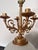 1960s 1960s Hollywood Regency Candelabra Table Lamp With Frosted Crackle Glass Globe For Sale - Image 5 of 10