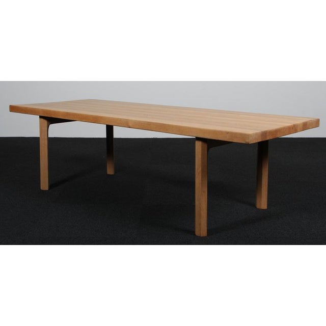 Illum Wikkelsø coffee table in soap treated oak. Made by Mikael Laursen, Aarhus. This piece is attributed to the mentioned...