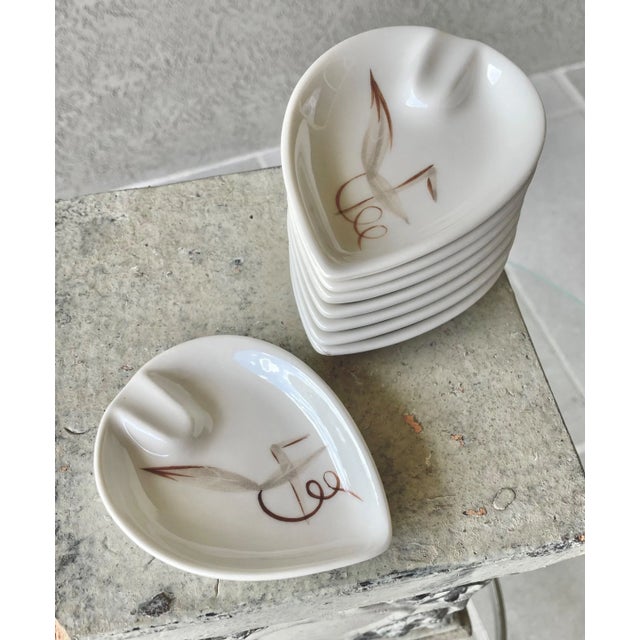Circa 1950 Winfield Pottery "Passion Flower" Ashtray Set - 8 Pieces For Sale - Image 9 of 13