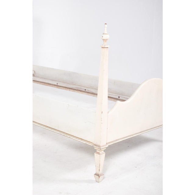 Vintage French White Painted Single Bed, 1920 For Sale - Image 6 of 11