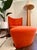 1970s Vic-Line Sculptural Modular Chaise Lounge in Orange Velvet For Sale - Image 4 of 9
