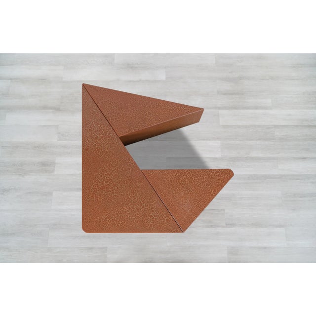 Vintage Hand-Painted Craquelure Geometric Coffee Table, 1970s For Sale - Image 13 of 13