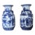 Pair of Blue & White Chinese Porcelain Figural Scenic Vases W/ Doyle Provenance For Sale