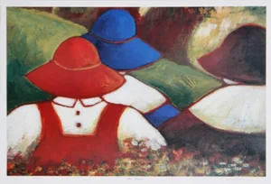 1990s "The Picnic" Lithograph by Carol Ann Shelton