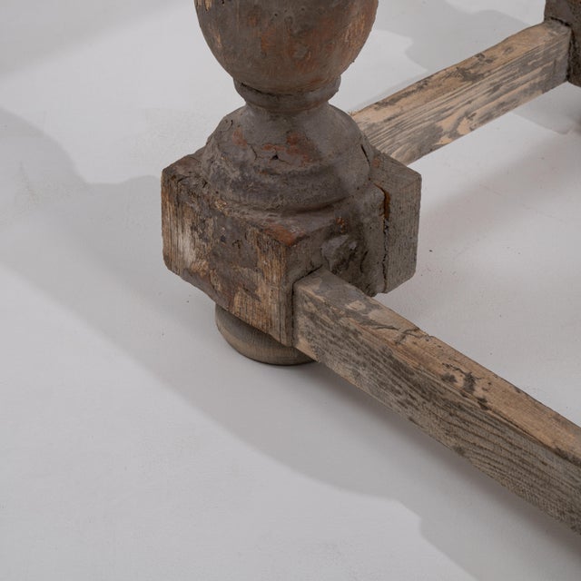 20th Century French Pedestal Side Table With Turned Legs France Mid 20th Century For Sale In Greensboro - Image 6 of 13