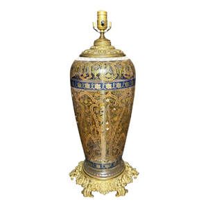 Late 19th Century Fritz Heckert "Jodhpur" Islamic Revival Enameled Glass Table Lamp