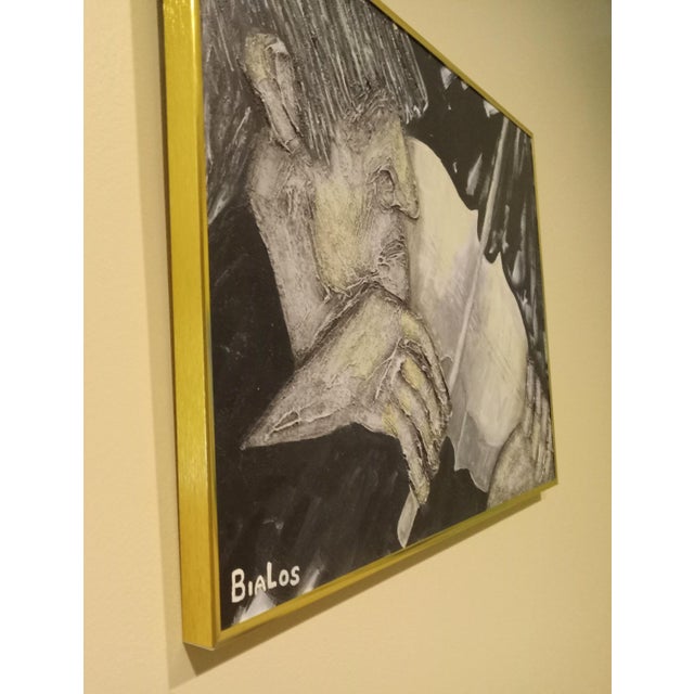 Original artwork done by my father, an artist. "Violin" features bold black and white acrylic on board. Great addition to...