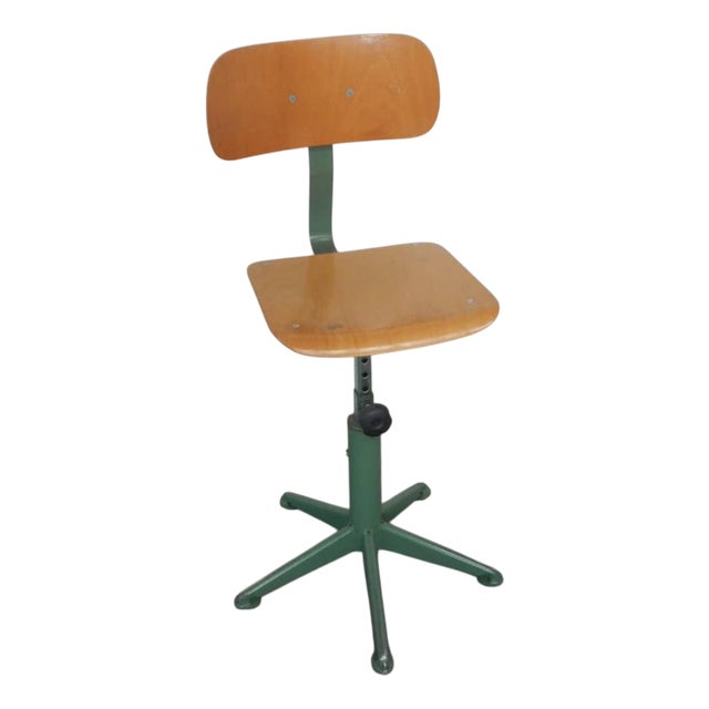 Swivel Stool with Backrest, 1970 For Sale