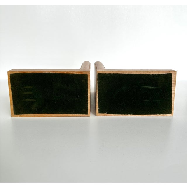 Pair of Swiss Handcrafted Wooden Dachshund Book Ends For Sale - Image 12 of 12