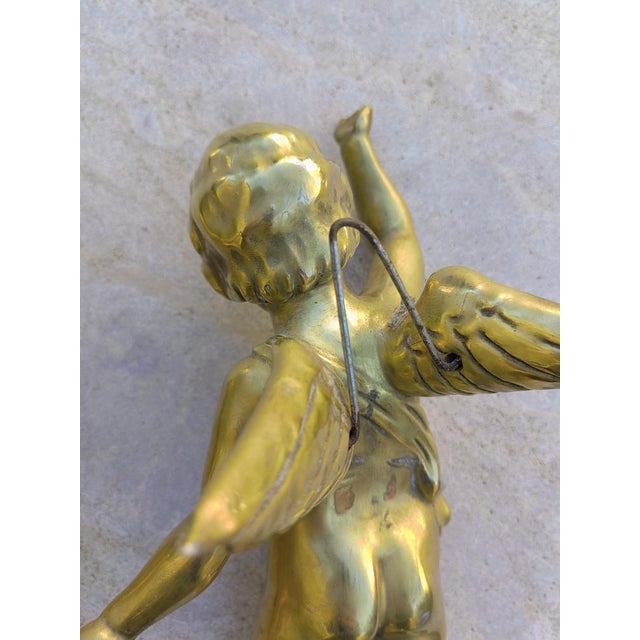 Antique Golden Ceramic Putti, 1800s, Set of 2 For Sale - Image 12 of 16