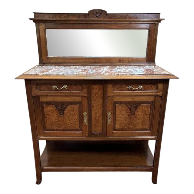 Art Nouveau Buffet in Wood For Sale