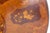 Gold Victorian Revival Marquetry Inlay Centre Table with Quadrafoil Base, 1920s For Sale - Image 8 of 9