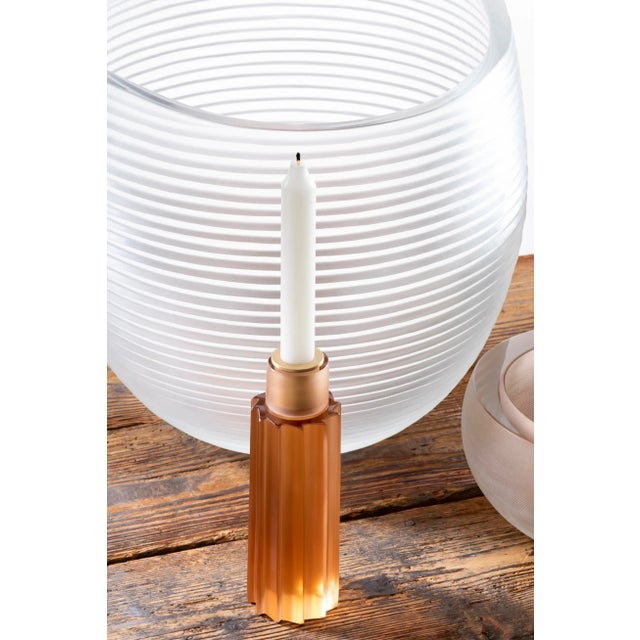 Lume Plissé Candlestick by Federico Peri for Purho Murano For Sale - Image 6 of 8