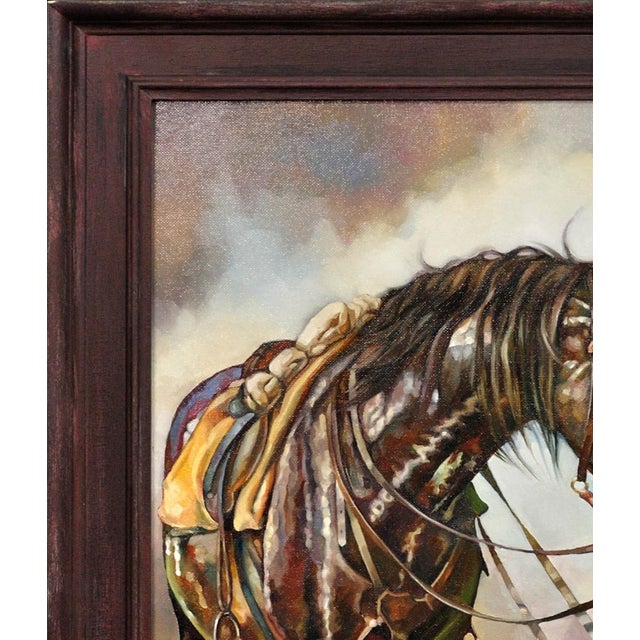 Early 21st Century Elin Sian Blake, Black Bay Horse, WWI, 21st Century, Oil on Canvas For Sale - Image 5 of 18