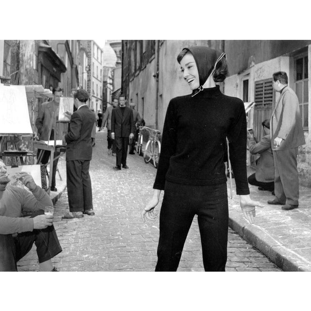 Hepburn At Paris Belgian-born US actress Audrey Hepburn (1929 - 1993) in a street at Paris during the filming of 'Funny...