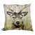 16” Square Decorative Throw Pillow Adorned With the Portrait of a Majestic Stag / Deer in a Water Color Look Finish - Made in the U K For Sale