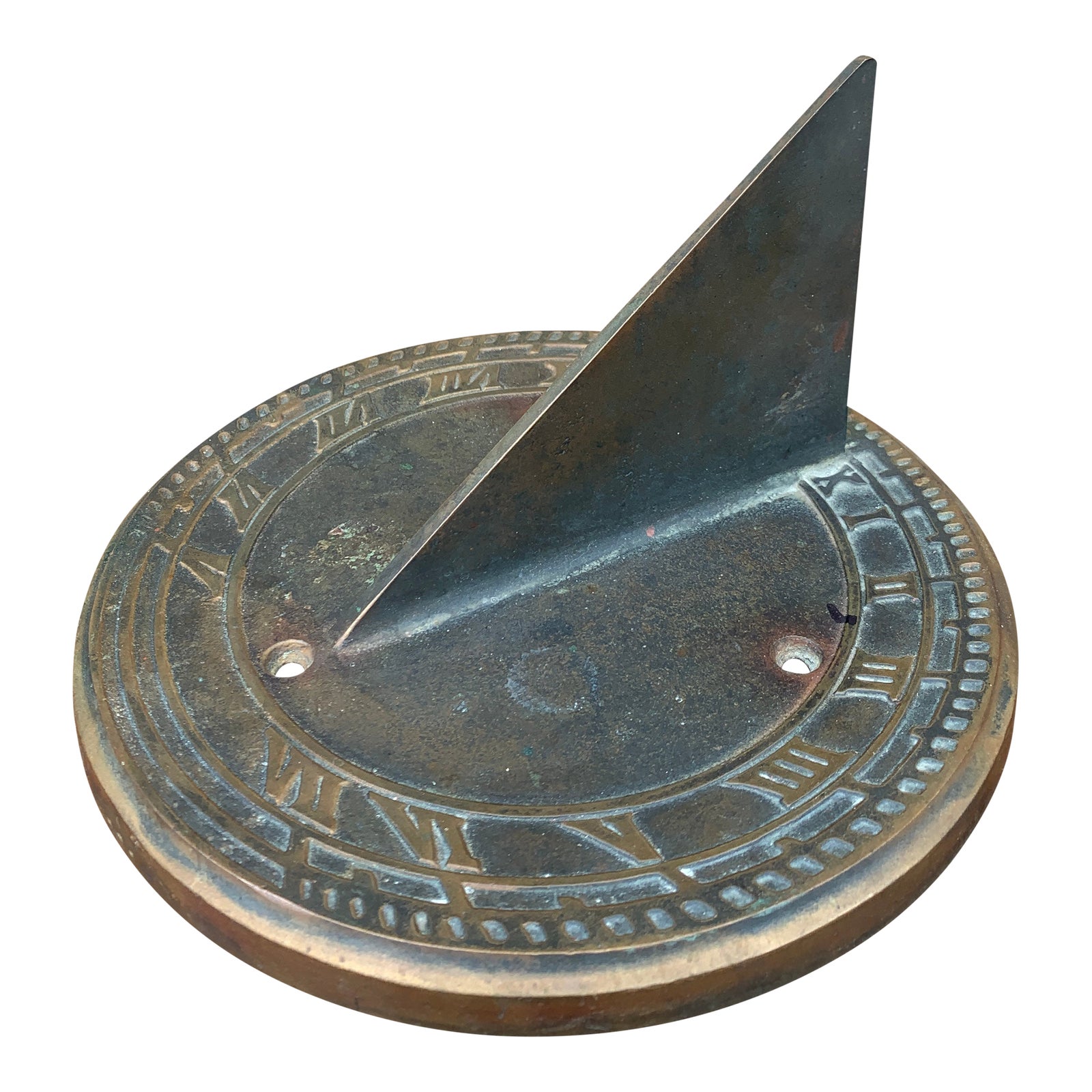 Vintage English Country Iron Garden Sundial | Chairish
