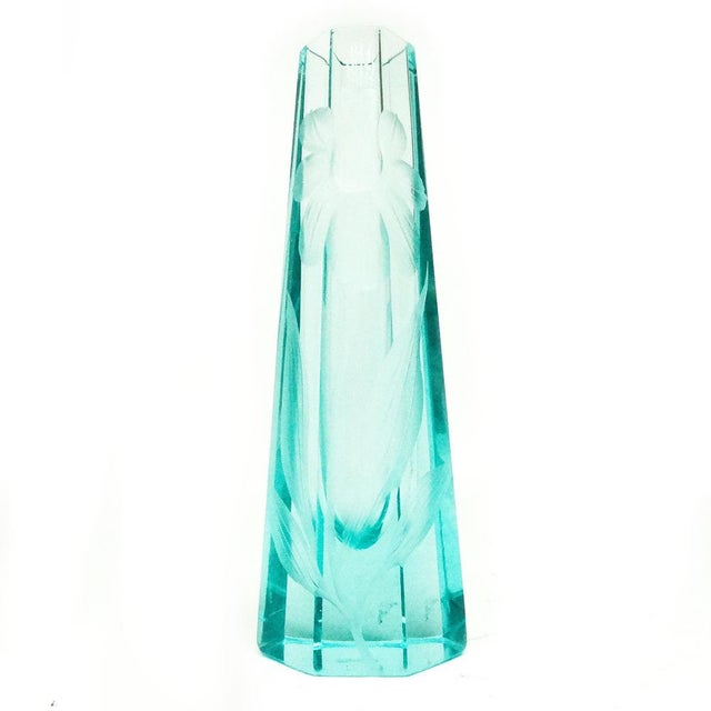 Art Nouveau Uanium Lara Vase from Moser, Czechoslovakia, 1890s For Sale - Image 3 of 14