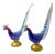 Blue and Gold Murano Style Glass Bird Figurines, Italy, Circa 1950s - A Pair For Sale