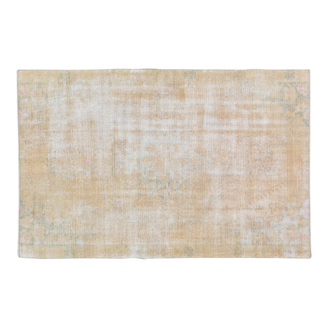 Vintage Turkish Anatolian Hand Knotted Wool Rug, 4'5"x6'10" For Sale