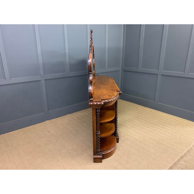 Large Victorian Burr Walnut Mirror with Chiffonier, 1855 For Sale - Image 13 of 18