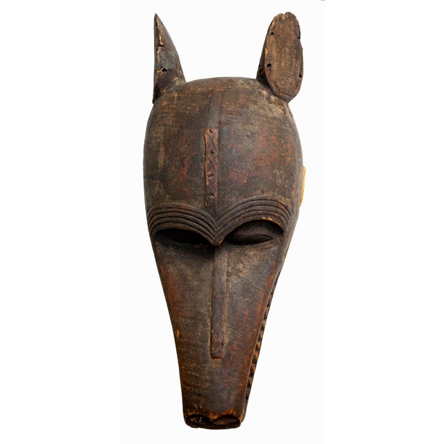 African 1920s Bamana Notomo Ceremonial Wood Dance Mask, Jacal For Sale - Image 3 of 8