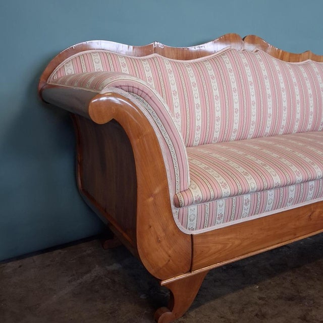 Biedermeier Cherrywood Sofa, 19th Century For Sale - Image 5 of 18
