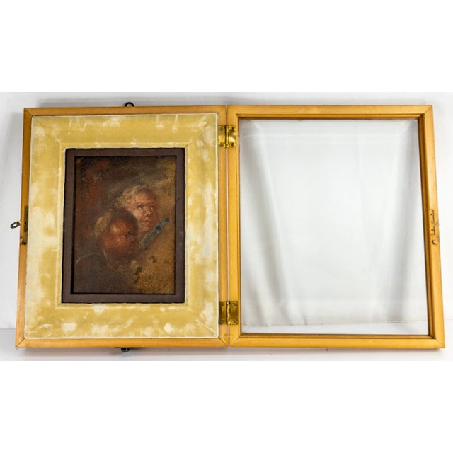 Renaissance 18th Century or Earlier Old Master Fragment Study of Children Oil Painting on Canvas For Sale - Image 3 of 13