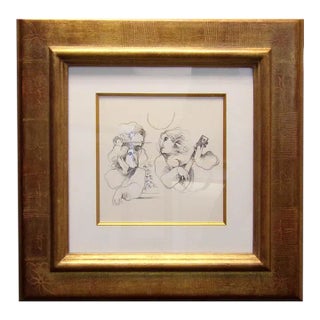 Sunol Alvar "Untitled" Original Lithograph With Custom Frame Unsigned For Sale