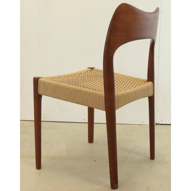 Wood Mid-Century Logster Dining Room Chairs by Arne Hovmand Olsen for Mogens Kold, Set of 4 For Sale - Image 7 of 11