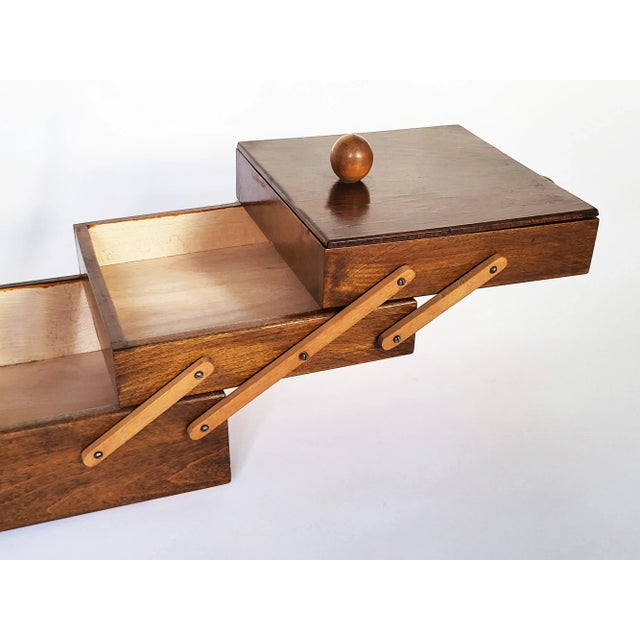 Mid-Century Modern Sewing Box, 1950s For Sale - Image 6 of 9