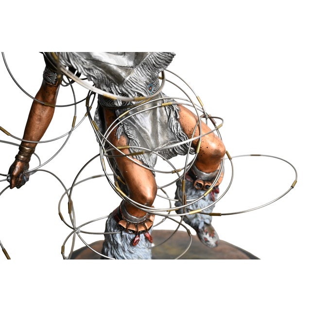 c.a. Pardell “Hoop Dancer” Legends Limited Edition Sculpture on Marble Base (1993) For Sale - Image 4 of 8