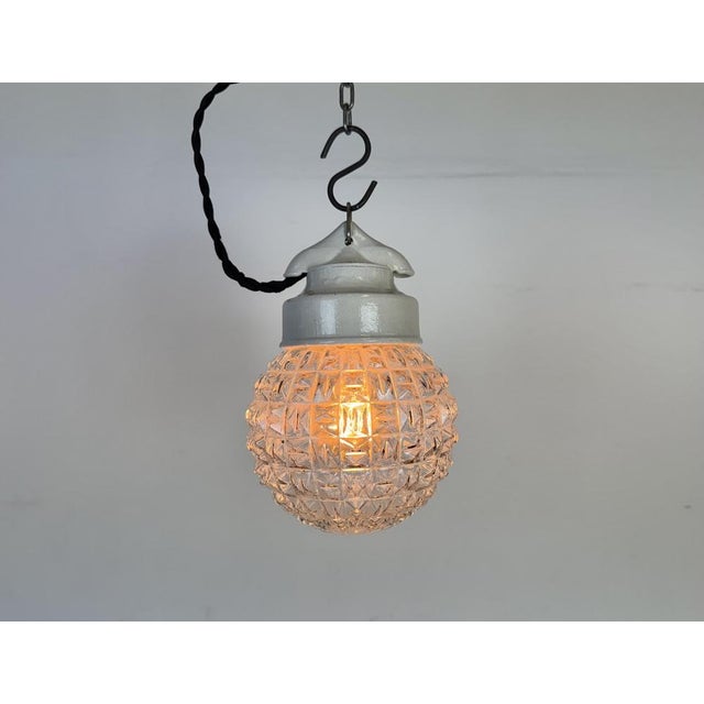 Vintage White Porcelain Pendant Light, 1970s For Sale - Image 15 of 16
