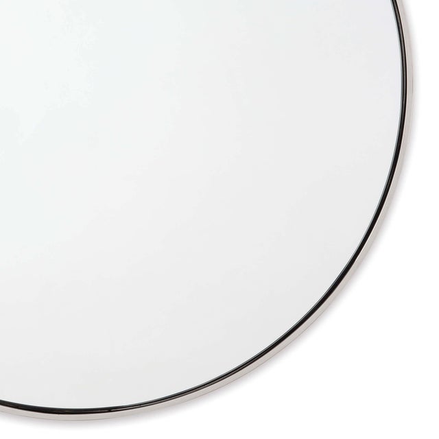 Traditional Regina Andrew Hanging Circular Mirror in Polished Nickel For Sale - Image 3 of 4