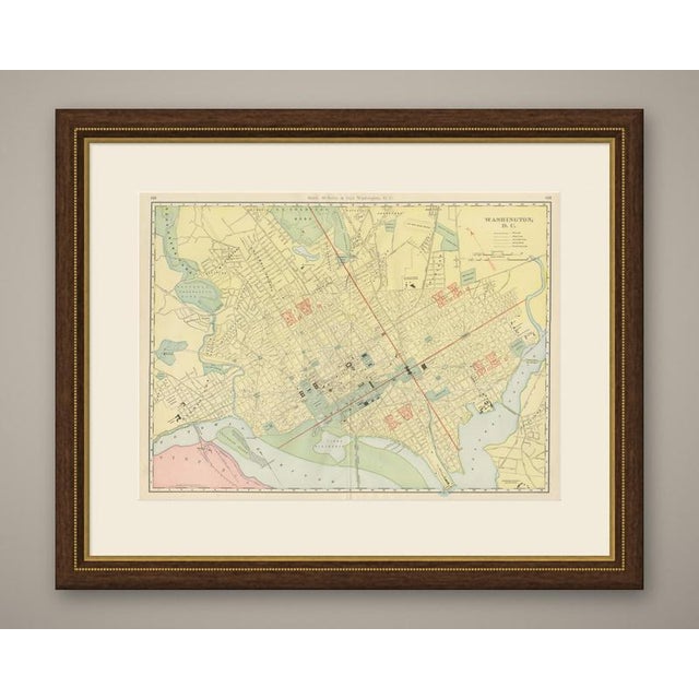 Rand McNally mapped the capital in full for this antique map of Washington, District of Columbia, a double-page plan on...